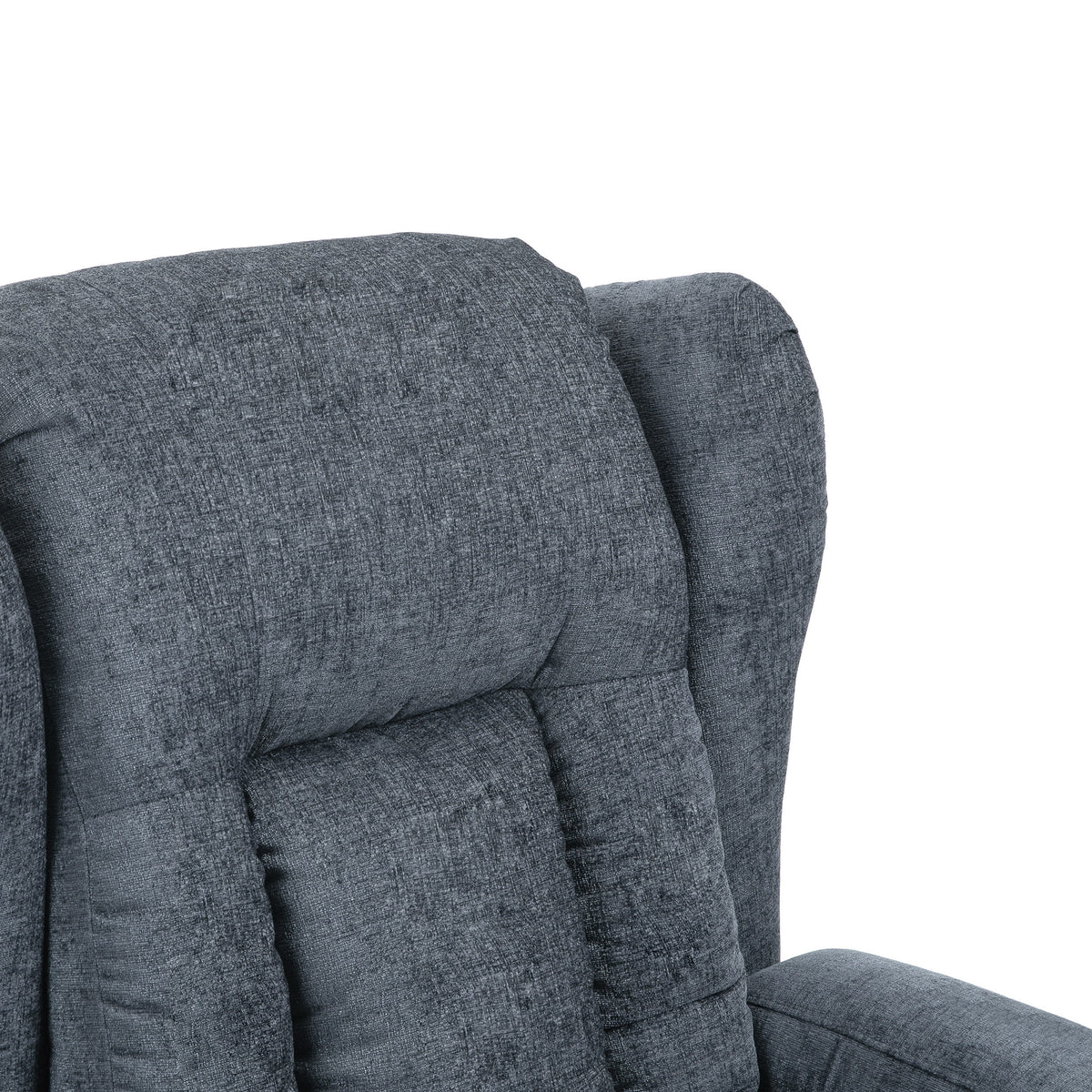 Charcoal Fabric Tufted Massage Recliner U690150