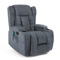 Charcoal Fabric Tufted Massage Recliner U690150