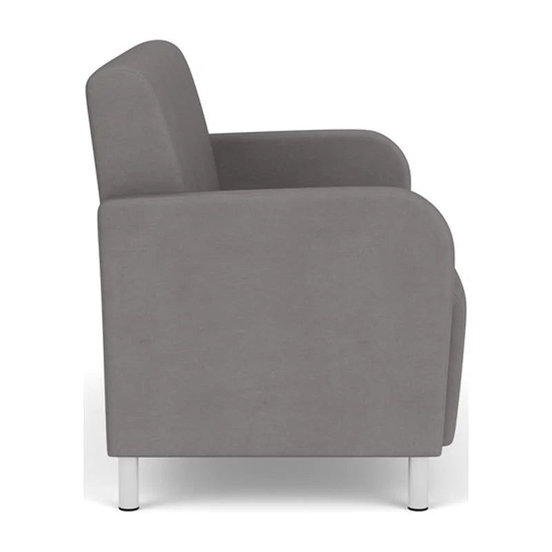 Gray Polyurethane Reception Loveseat X854
