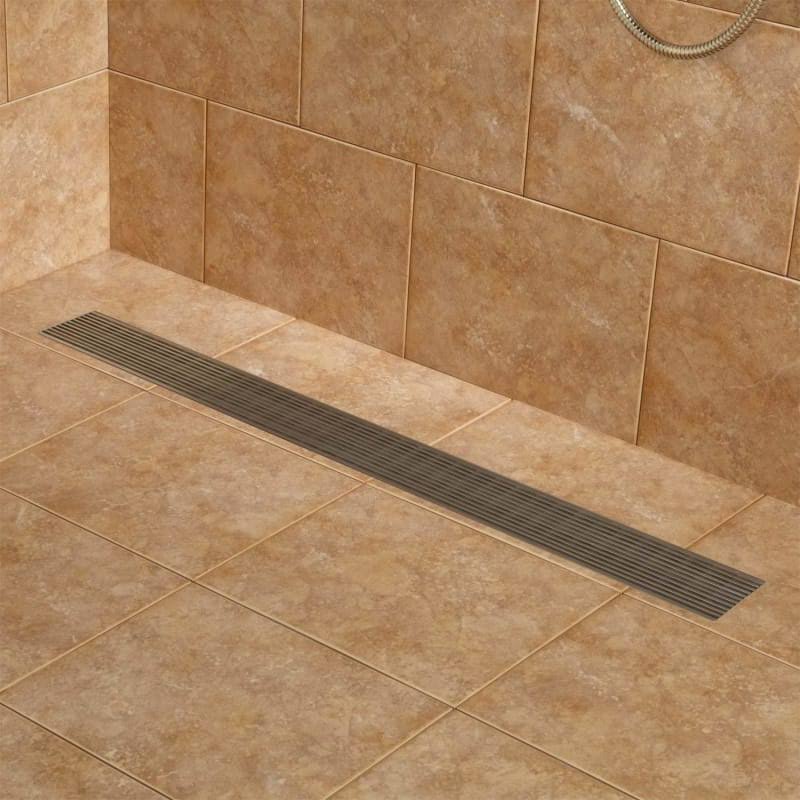 36x22 Brushed Stainless Steel Linear Shower Drain N737