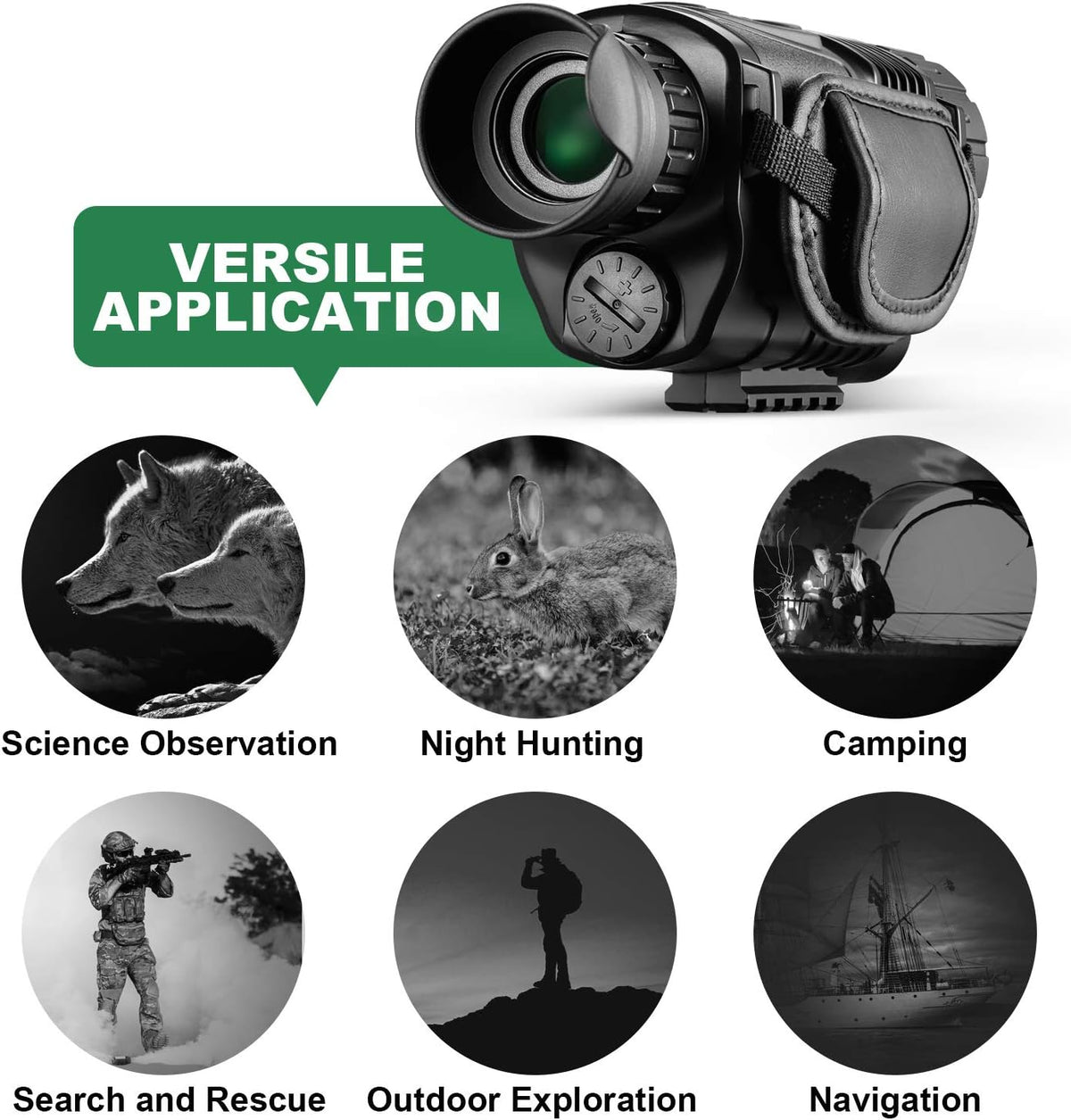 8x40 Infrared Night Vision Monocular Digital Camera J29435