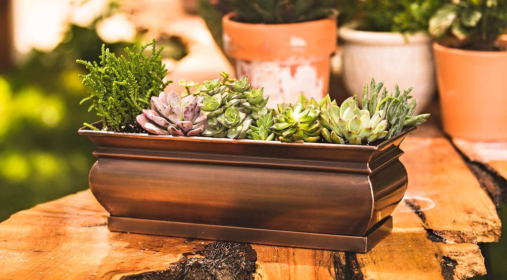 Rectangular Herb Planter Pots 16 x 6 x 5.75 Inches S88233
