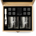 Whiskey Glass Gift Box Set with Whiskey Stones and 2 Rocks Glasses Set of 2 F515