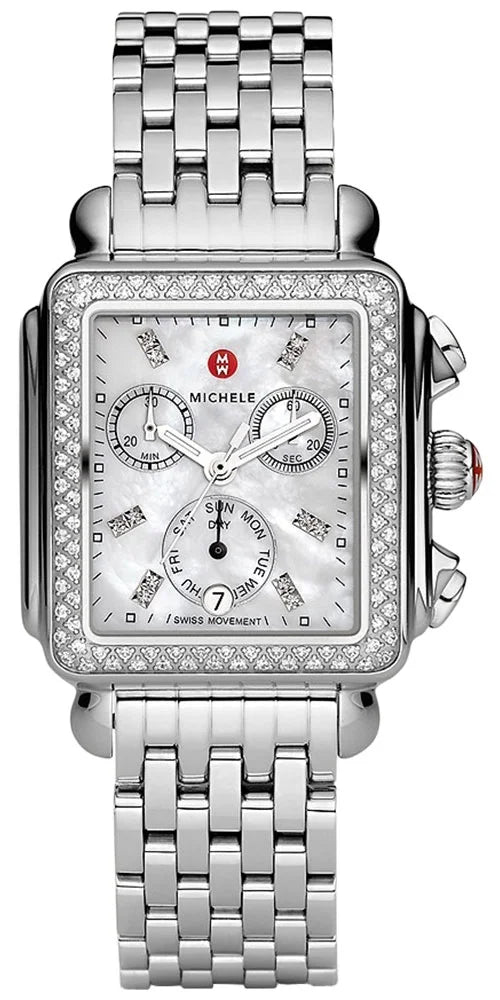 Stainless Steel Diamond Chronograph Day/Date Womens Watch F9475