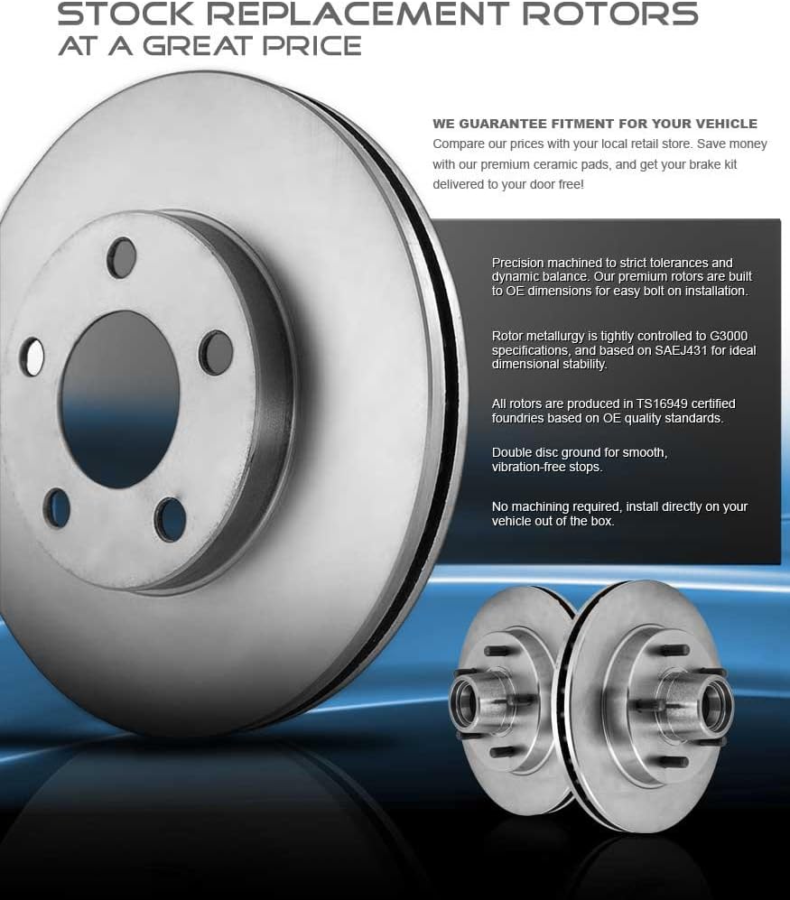 330mm Front + 345mm Rear Brake Rotors + Ceramic Pads + Clips G10181