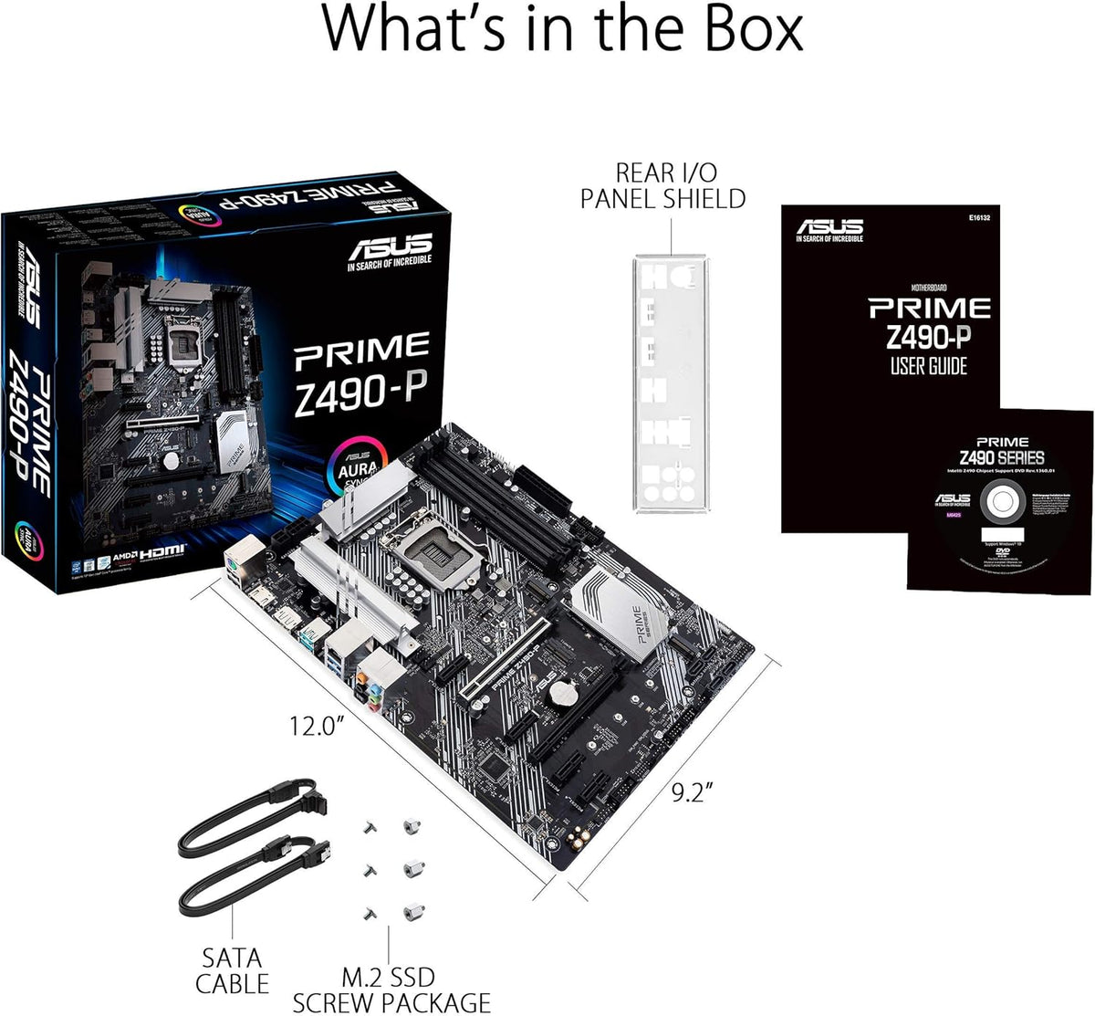ATX Motherboard (Dual M.2, DDR4 4600, 1 Gb Ethernet, USB 3.2 Gen 2 USB Type-A, Thunderbolt 3 Support, Aura Sync RGB) (Renewed) J5411