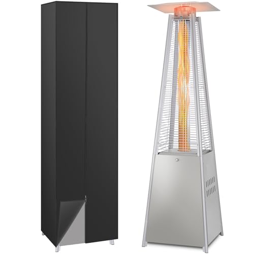 Bronze 48000 BTU Propane Patio Heater with Wheels and Cover F934