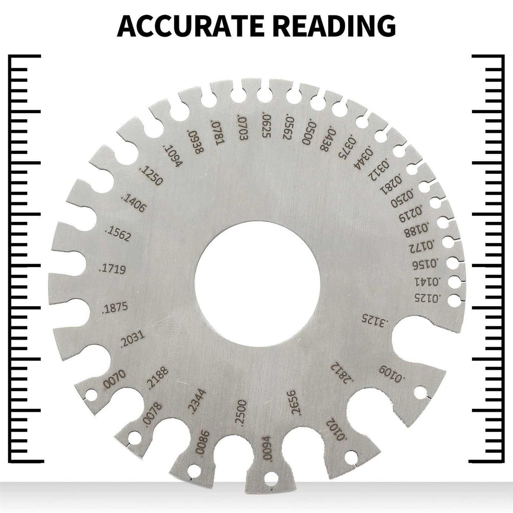 Metal Sheet Thickness Gauge & Dual-Sided Round Metal Sheet Gauge H515699
