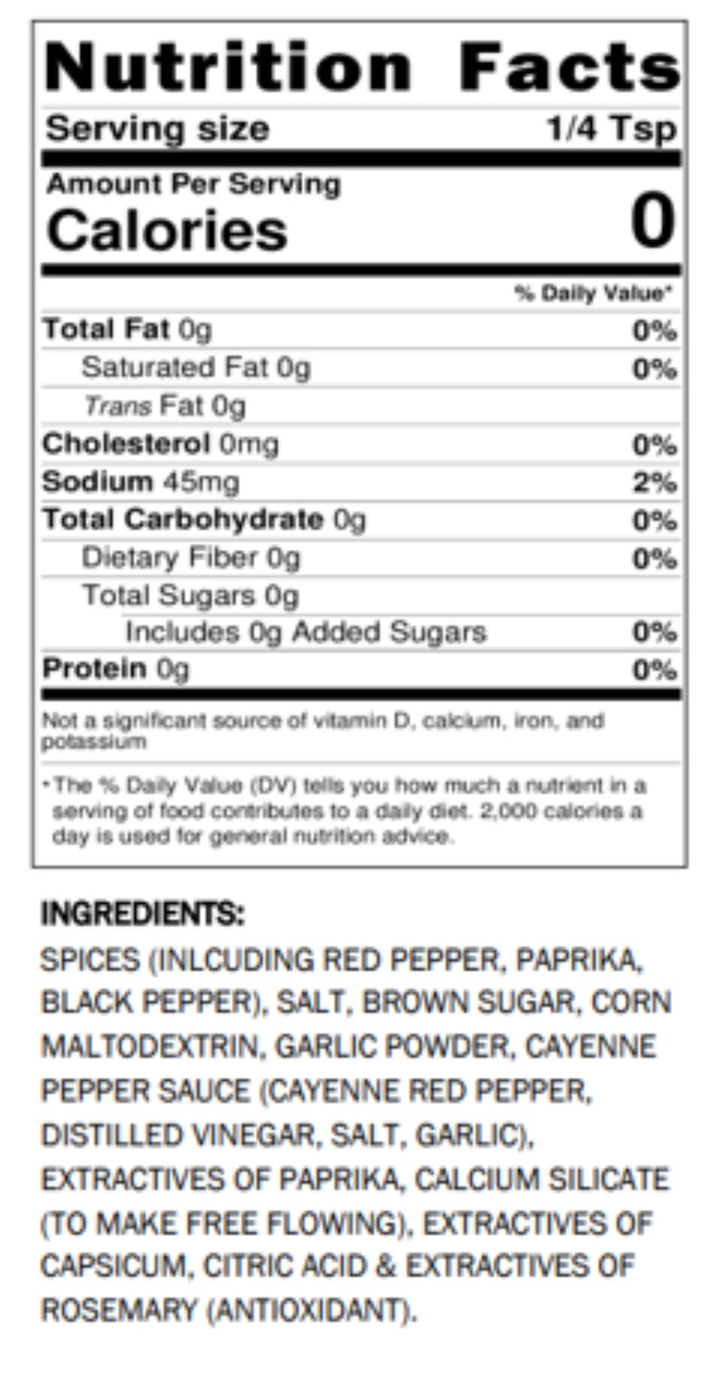 17.64 oz Nashville Hot Seasoning K57007