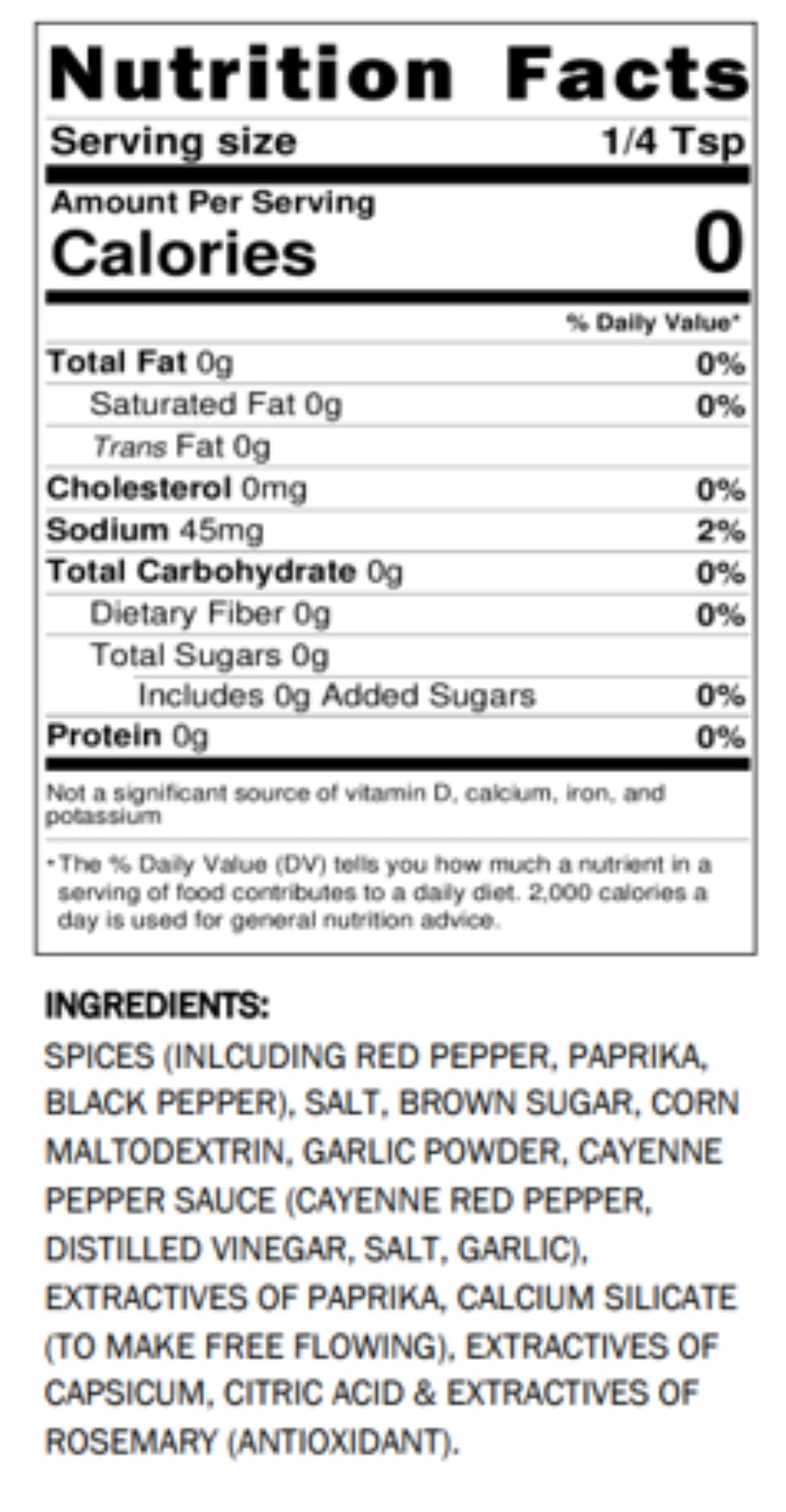 17.64 oz Nashville Hot Seasoning K57007