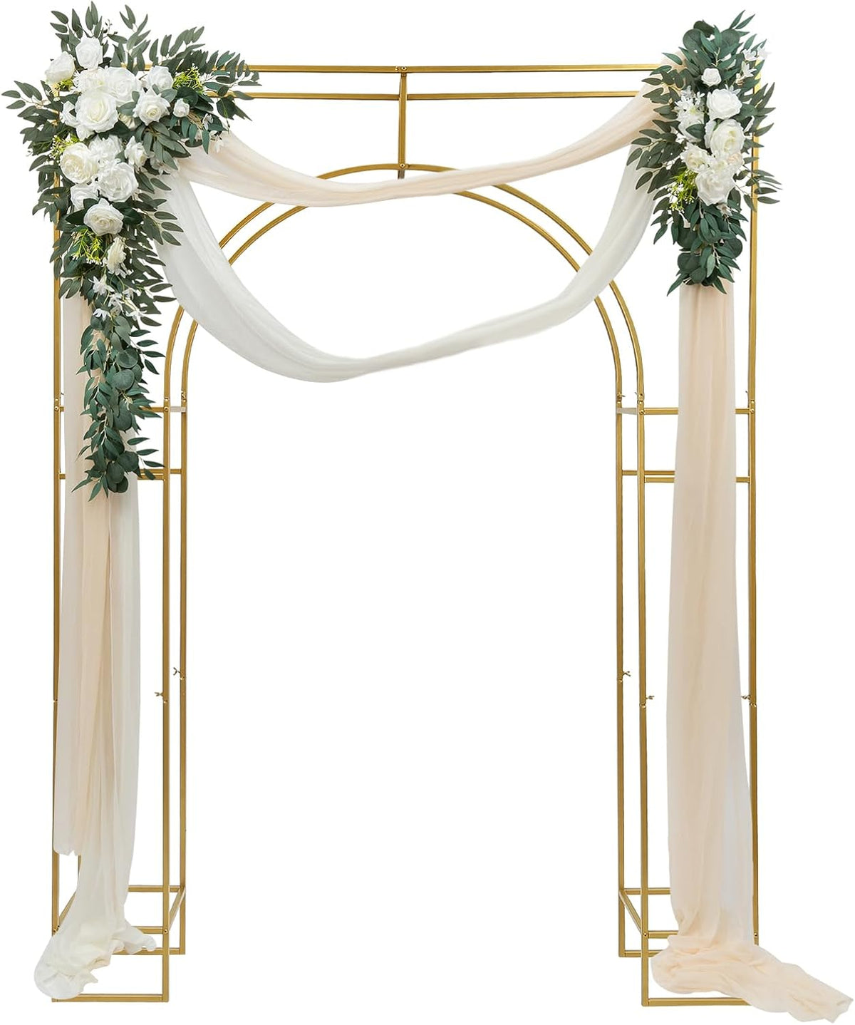 Gold Metal Arch Backdrop Stand, 7.87x5.91 FT V32458