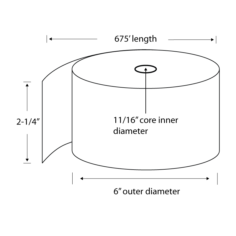 Heavyweight Thermal Paper POS Rolls Carton of 8 Rolls M48961