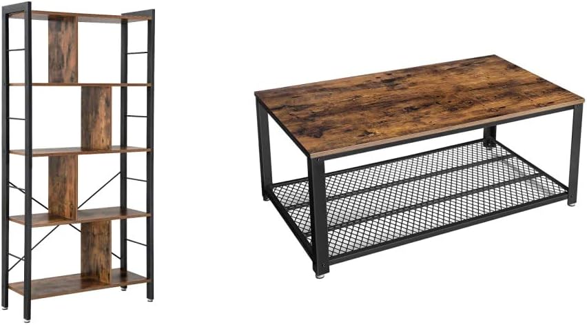 4-Tier Industrial Bookshelf G6385