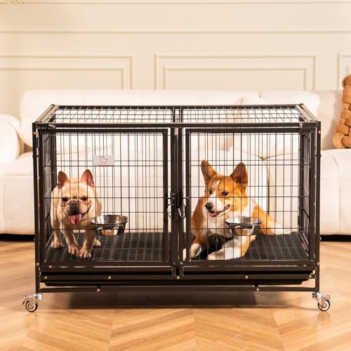 43 inch Heavy Duty Dog Crate with Detachable Divider Z1130
