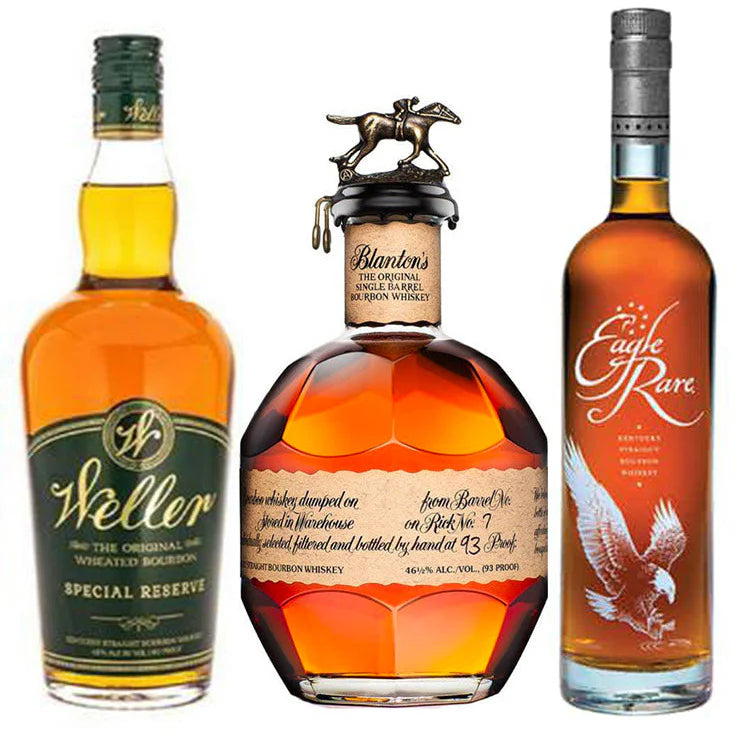 Weller Special Reserve Blanton's Original Single Barrel Bourbon Eagle Rare Bourbon Bundle K912421