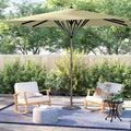 8' x 11' Rectangular Market Umbrella Antique Beige P4483