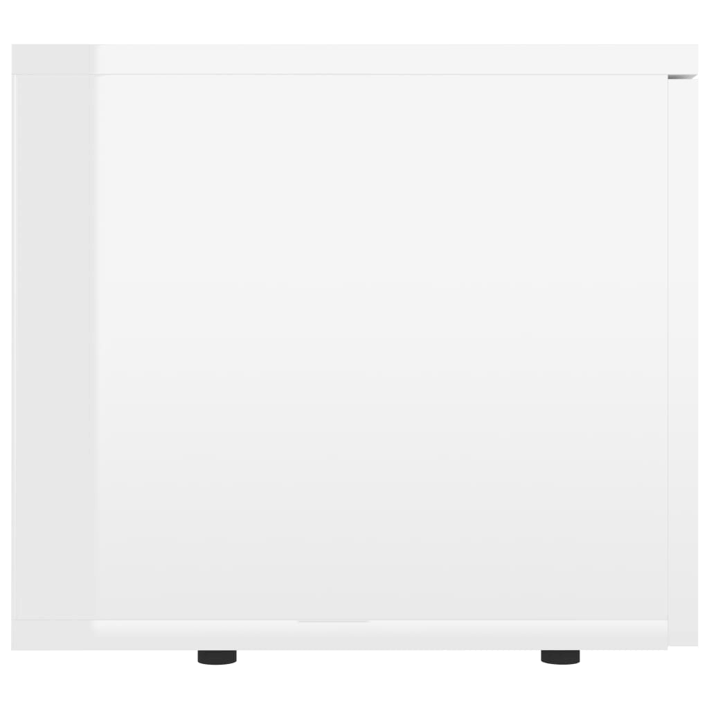 High Gloss White Chipboard TV Cabinet A49206