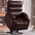 Leather Power Lift Recliner Chair with Massage and Heated A16798