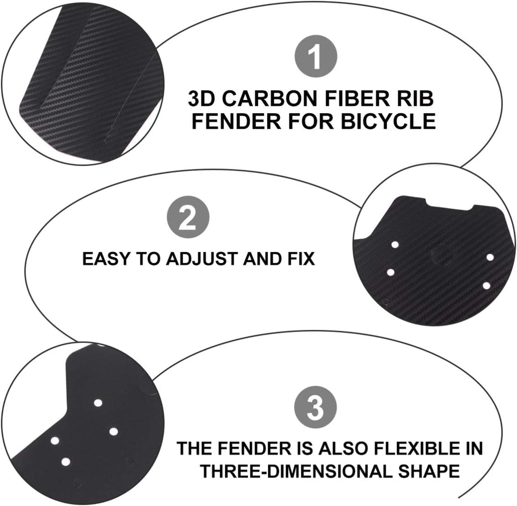 3D Carbon Fiber Mud Flaps Rear Mudguard V885