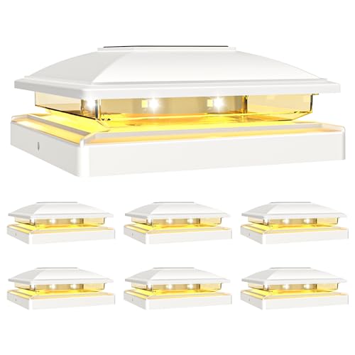 12pack Solar Post Cap Light for 4x4 5x5 6x6 Wooden Vinyl Post I193
