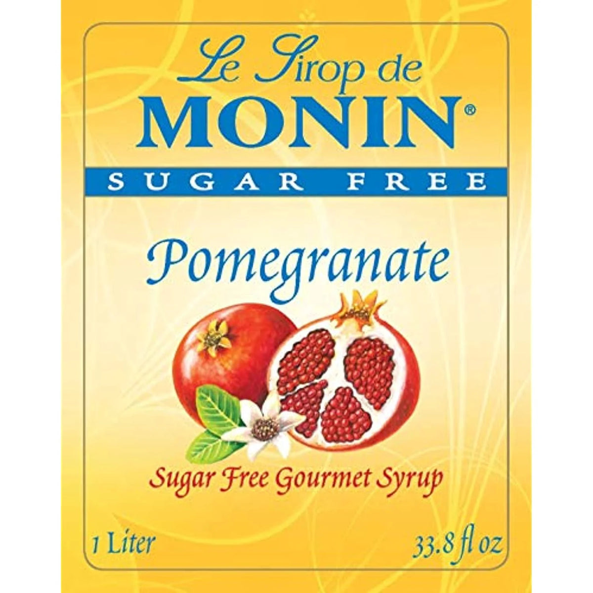 Monin Sugar Free Pomegranate Syrup, 33.8-Ounce Plastic Bottle O992297