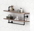 Black Wall Mount Pipe Shelf P65806
