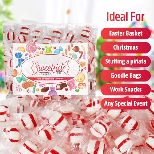 Soft Peppermint Candy Mints, 5lb bulk individually wrapped peppermint puffs M749
