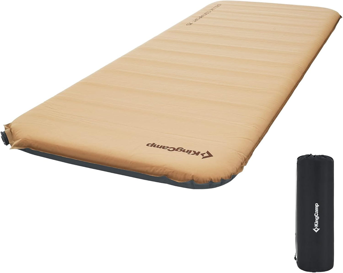 Self Inflating Insulated Camping Sleeping Pad Blue J2874