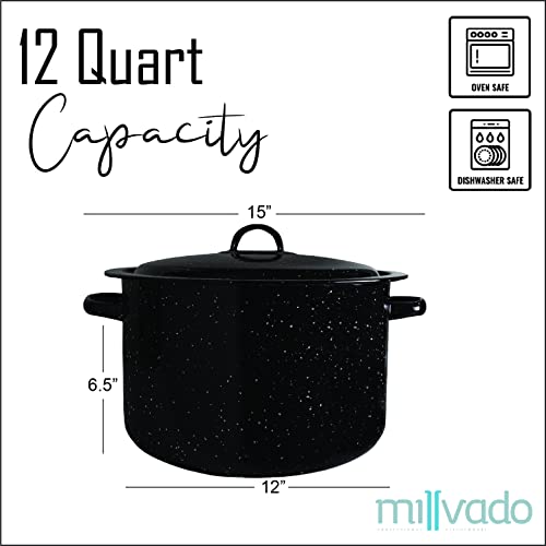 12 Qt Nonstick Enamel Stockpot with Lid K4859