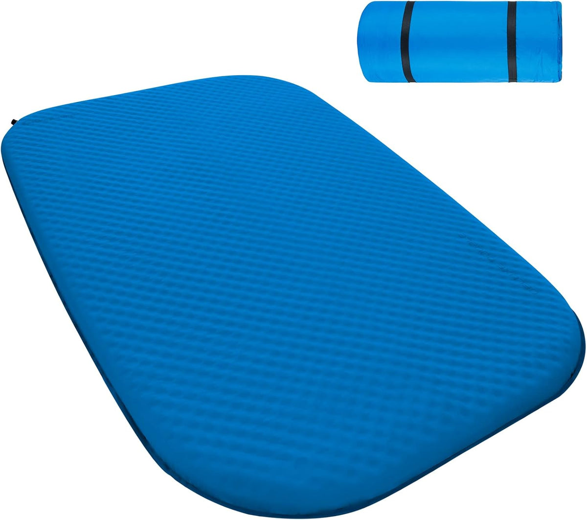 Self Inflating Insulated Camping Sleeping Pad Blue J2874