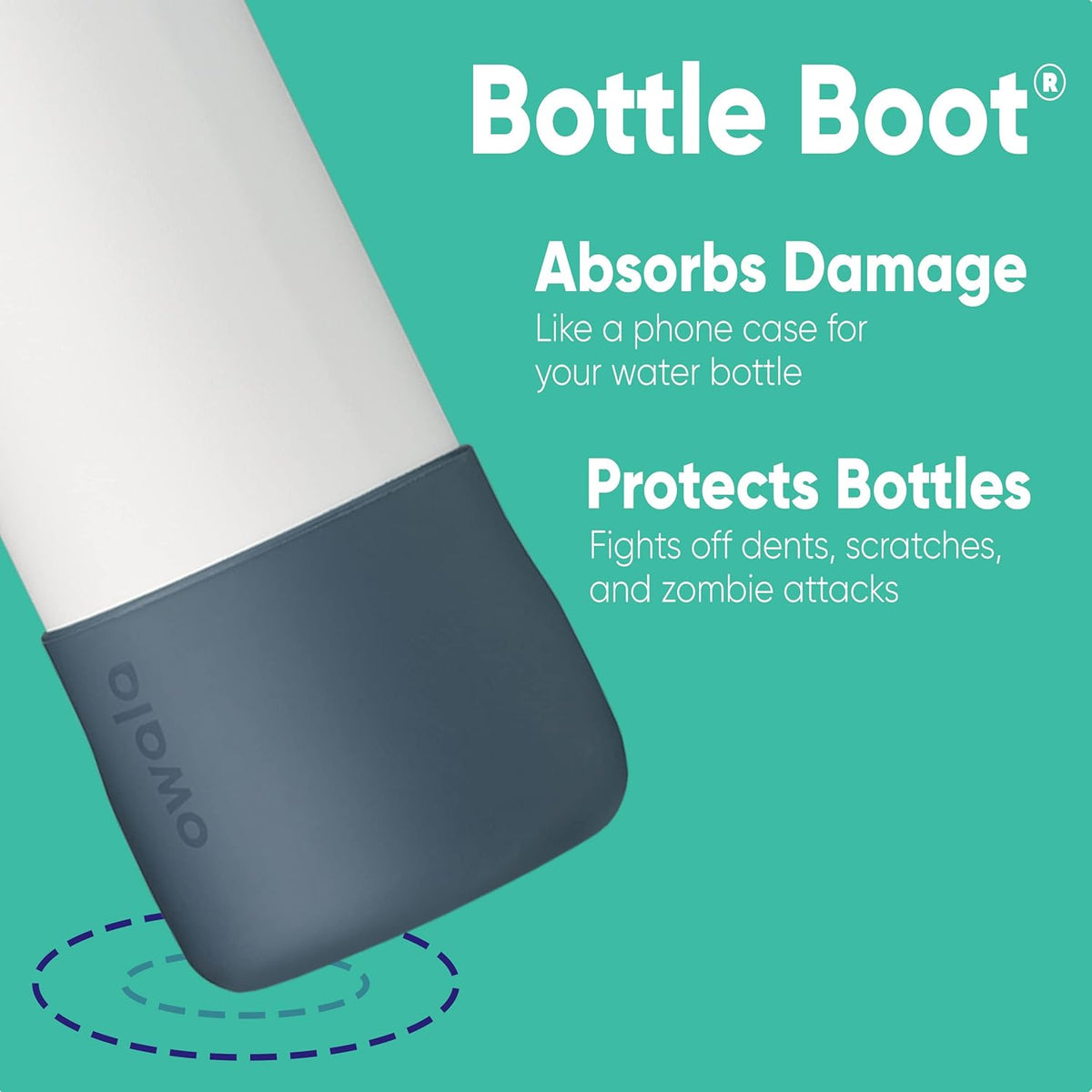 Black Insulated Stainless Steel Water Bottle with Silicone Boot O12318