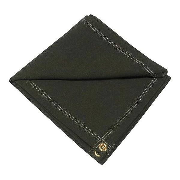 Flame Resistant Canvas Tarp 6x10ft Green Z866873