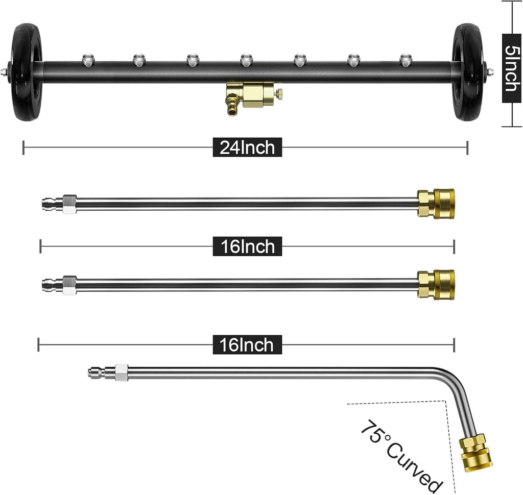 18 Inch Pressure Washer Water Broom with 3 Extension Wand A974933