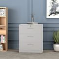 Black 3 Drawer Lockable Metal File Cabinet E252