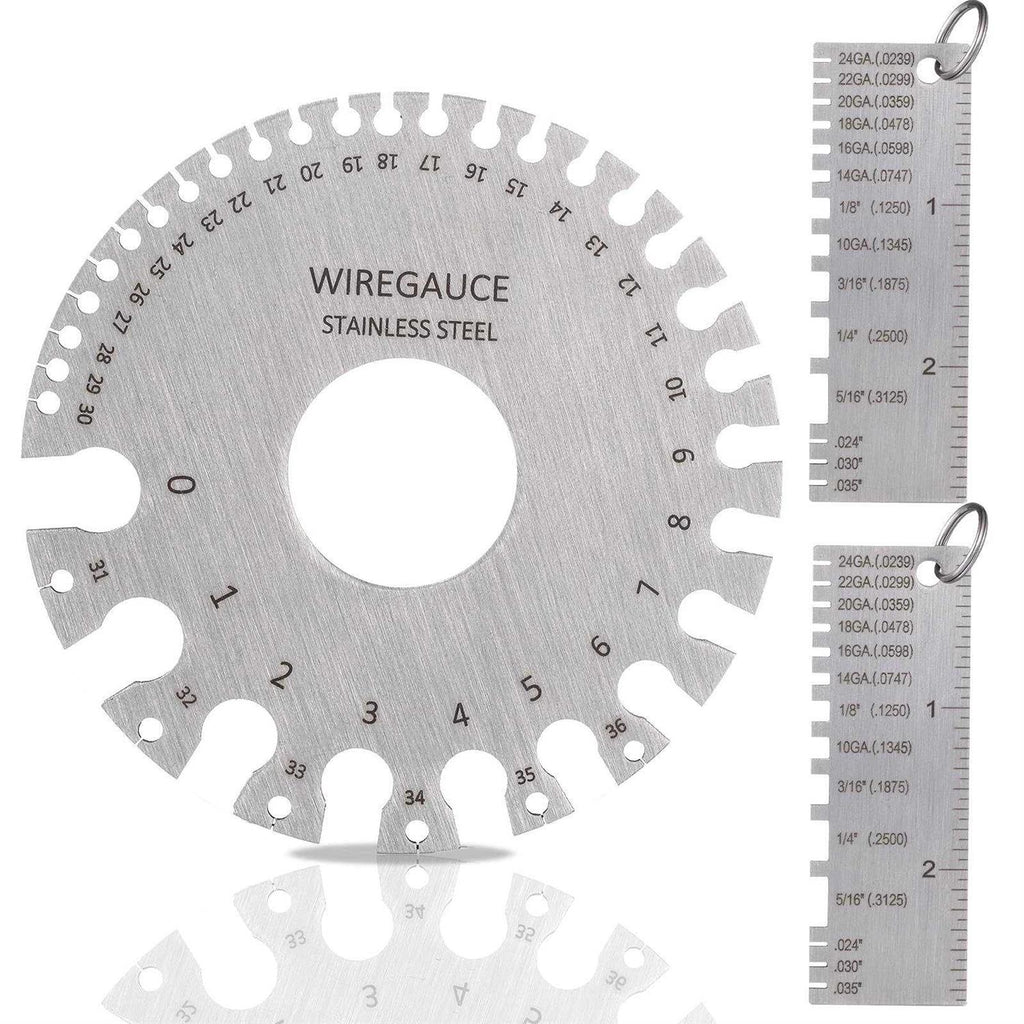 Metal Sheet Thickness Gauge & Dual-Sided Round Metal Sheet Gauge H515699