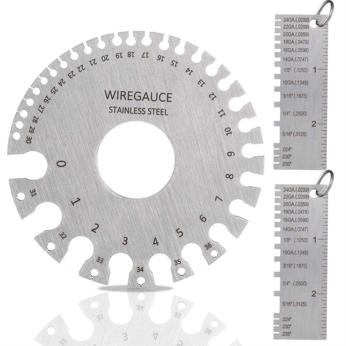 Metal Sheet Thickness Gauge & Dual-Sided Round Metal Sheet Gauge H515699