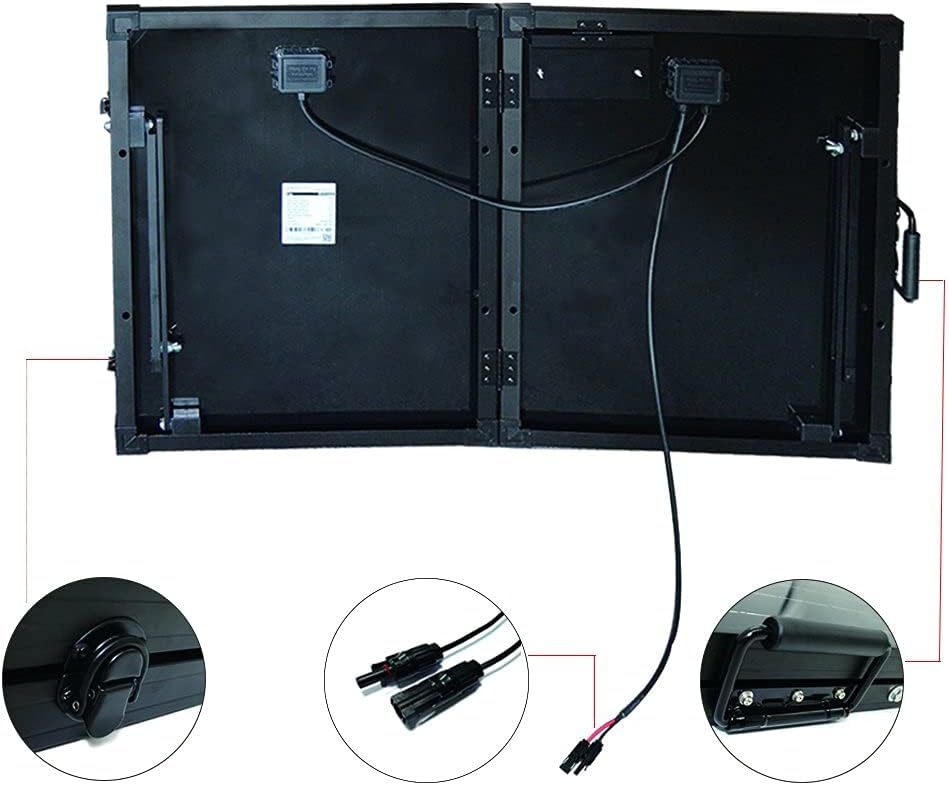 100W Foldable Monocrystalline Solar Panel Suitcase Q522