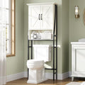 Gray Over The Toilet Storage Cabinet with Barn Doors V5650