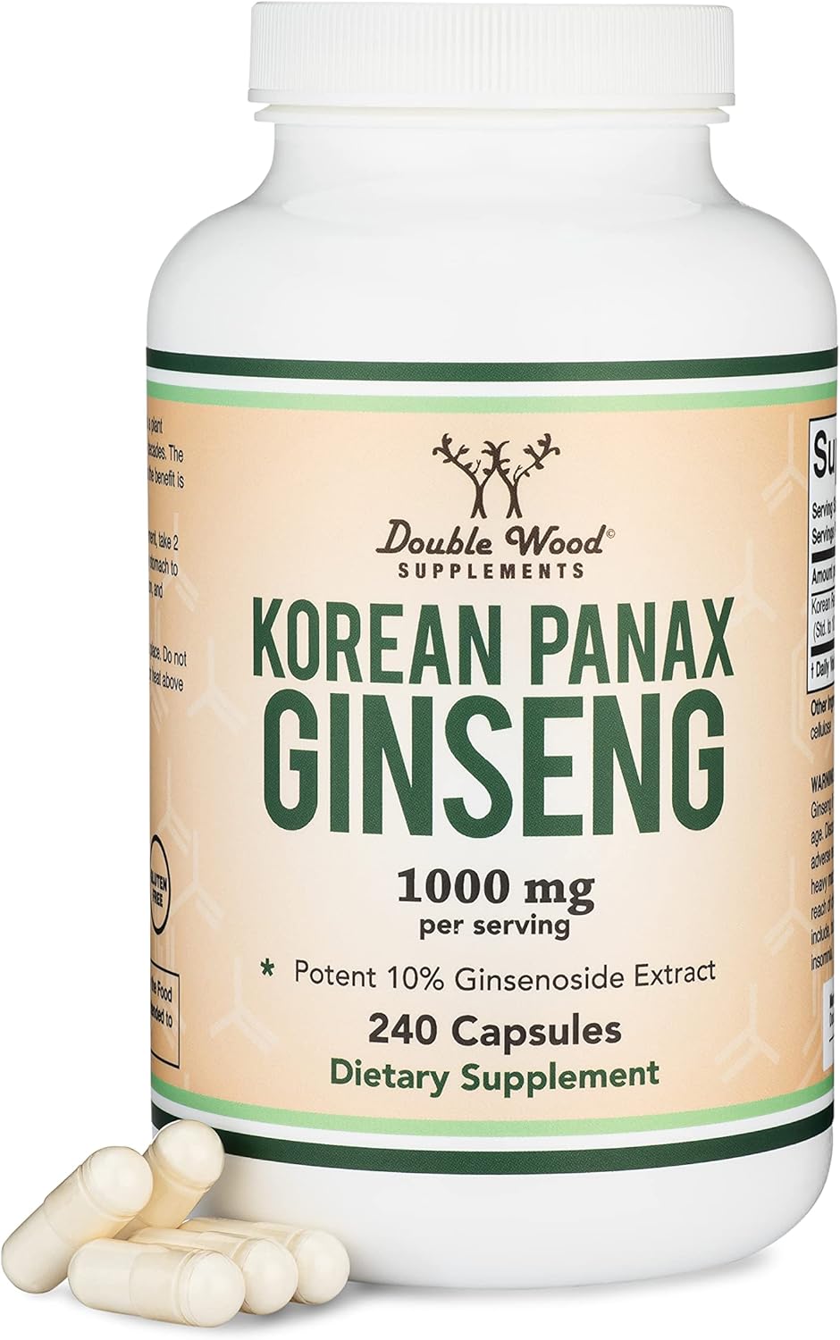 240 Vegan Capsules Korean Red Ginseng Extract Z980