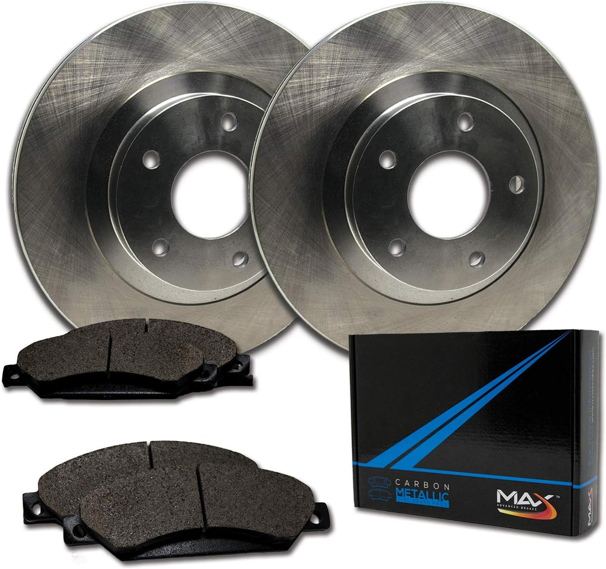 Max Brakes Premium OE Rotors with Carbon Metallic Pads F18104