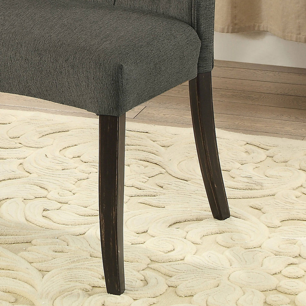 Ivory Button Tufted Loveseat Bench S31916