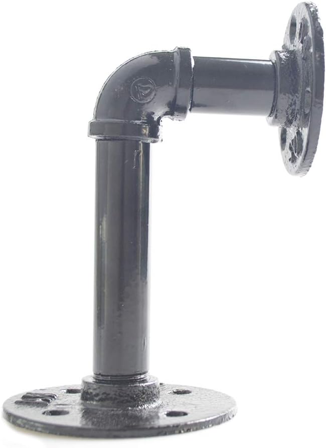 Black Wall Mount Pipe Shelf P65806