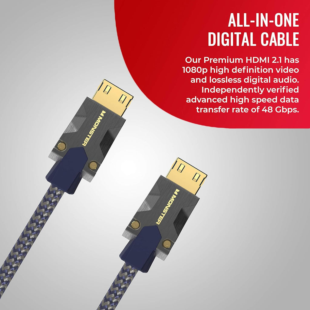 2.1 8K 60Hz 48 Gbps HDMI Cable Pack of 2 J74125