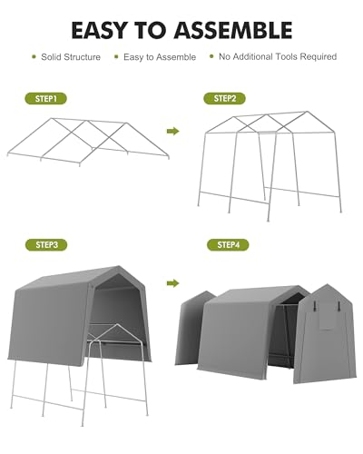 6x8 FT Waterproof Portable Storage Shed P716