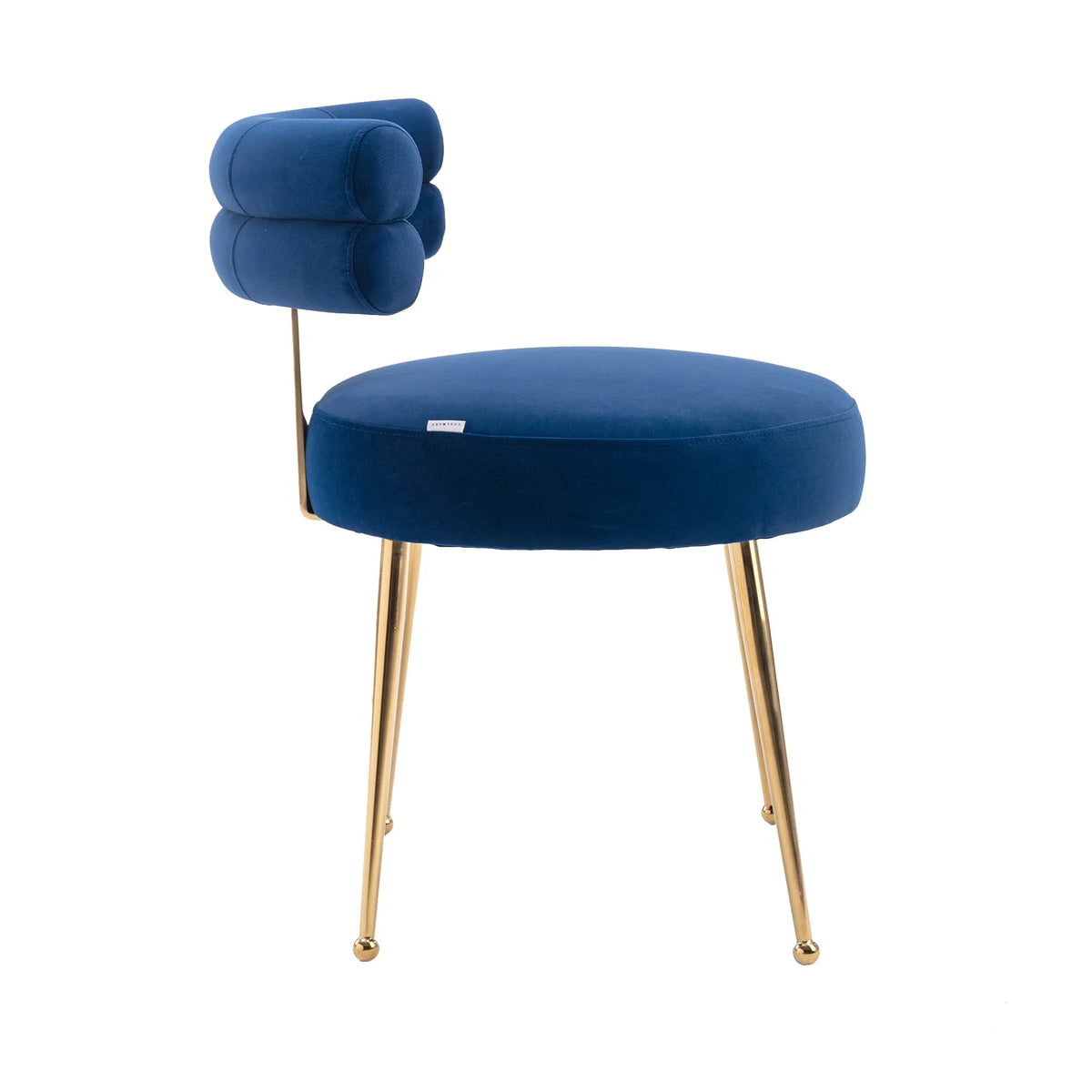 Velvet Upholstered Side Dining Chair with Golden Legs X69595