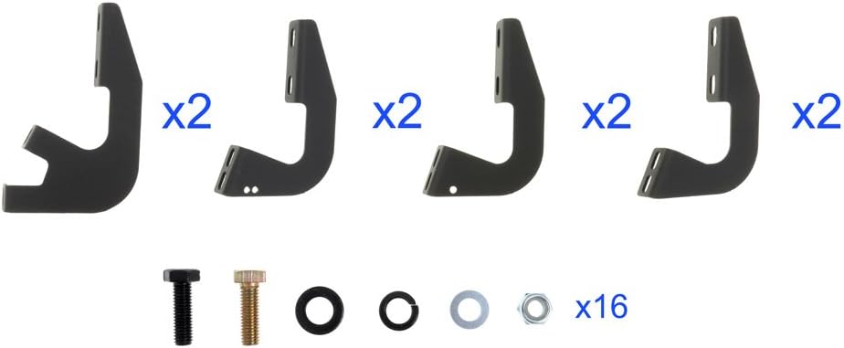 Black Running Boards for Toyota Tundra CrewMax Cab K9873