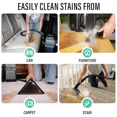 Portable Carpet & Upholstery Cleaner with Steam and Heating Z709749