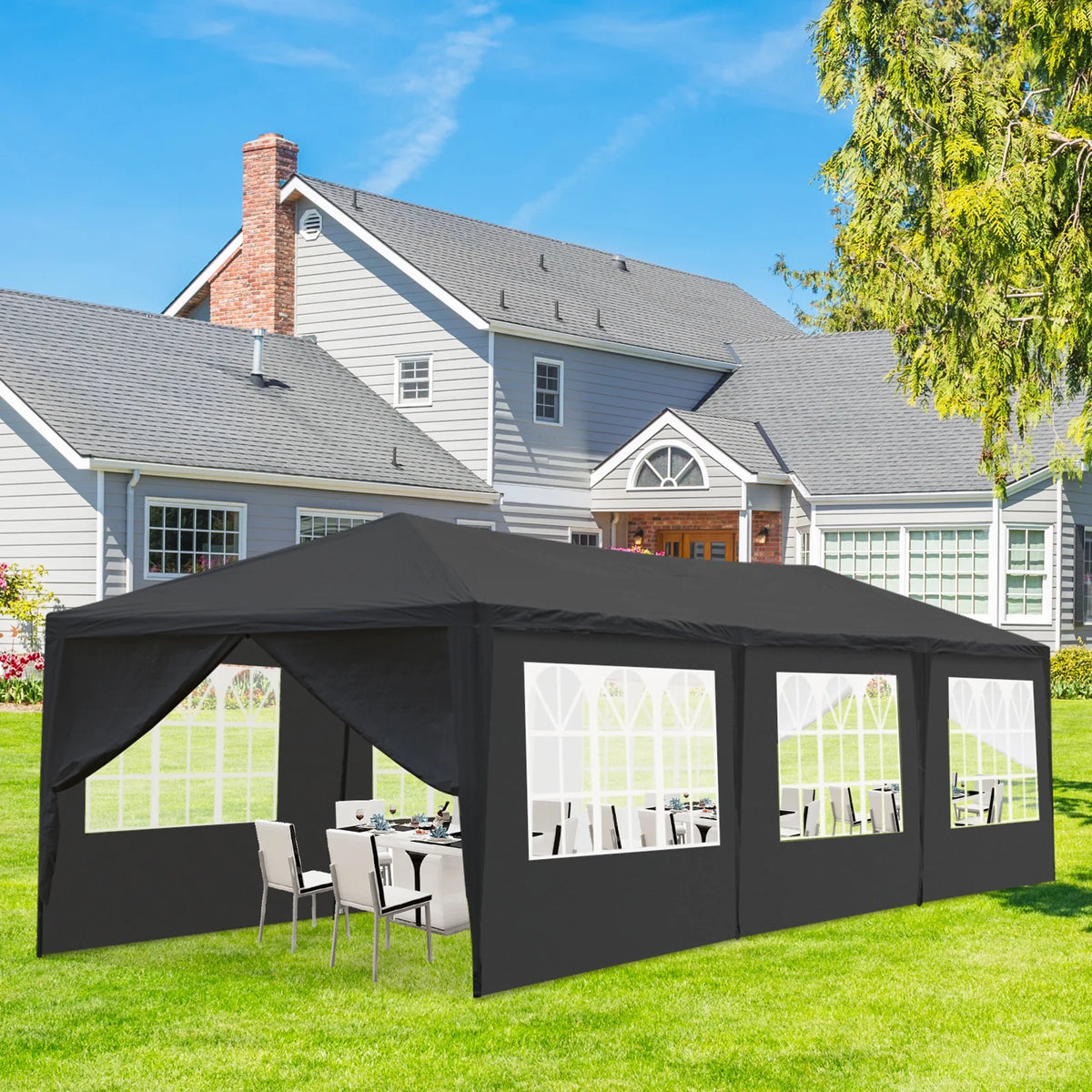 Party Wedding Tent Outdoor Camping Gazebo Canopy with 6 Sidewalls (10' X 20') P95500