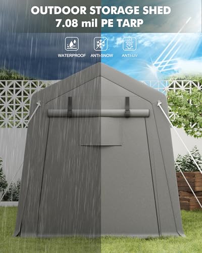 6x8 FT Waterproof Portable Storage Shed P716