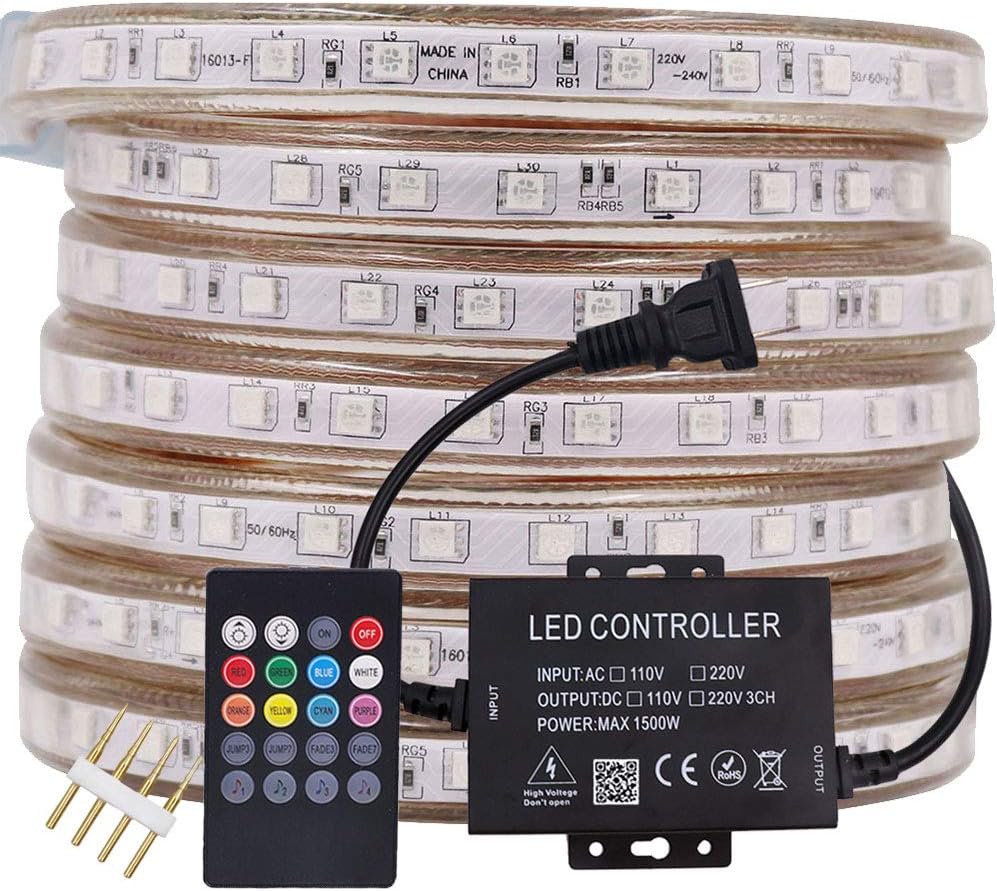 LED Strip Lights with 20Key IR Remote, 164ft/50m P833